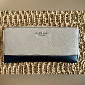 Kate Spade Tan and Black Long Wallet